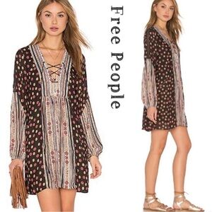 Free People Rain or Shine Pebble Print Tunic Mini Dress – Size Small